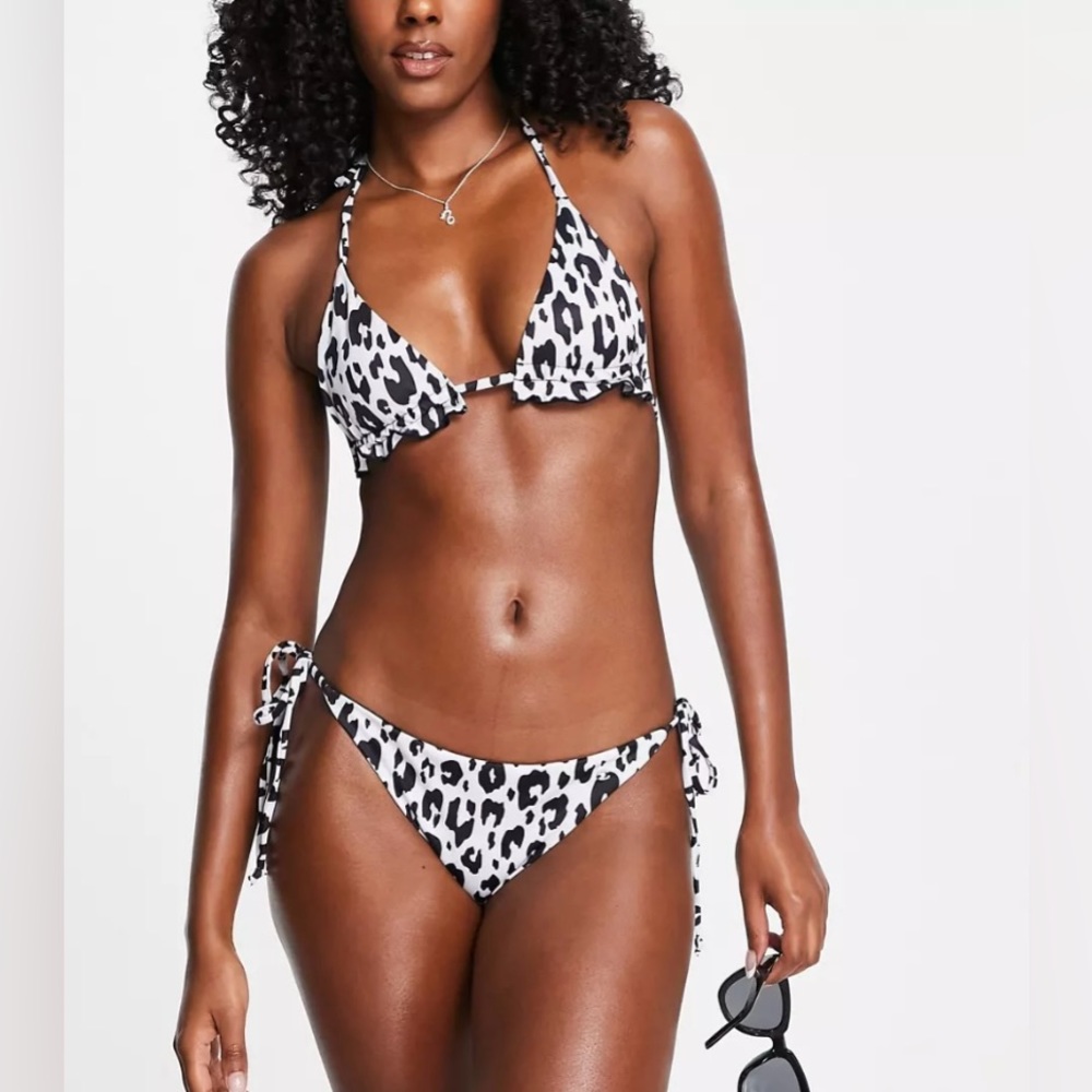 NWT ONLY bikini in black and white animal
